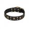 English Bulldog Collar "Jolly Roger" of Leather by FDT Artisan