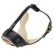 Leather Dog Muzzle with Nappa Padding for American Bulldog Leather Dog Muzzle with Nappa Padding for American Bulldog