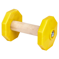 Dog Training Dumbbell of 1.4 lbs with Yellow Weight Plates