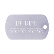English Bulldog ID Tag Name Plate Custom Engraved for Dog Safety