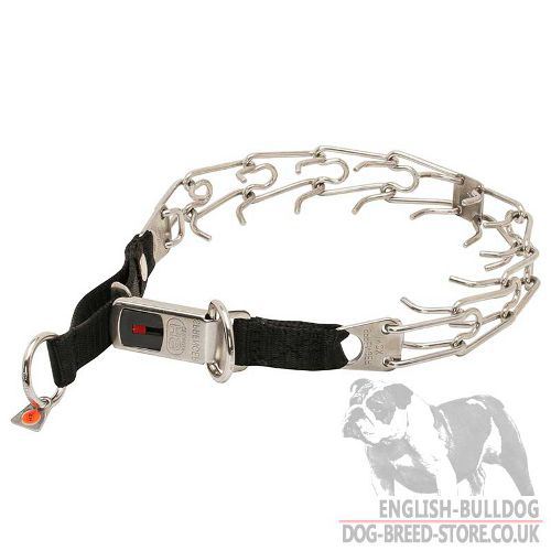 Herm Sprenger Pinch Collar with Click Lock Buckle for Bulldogs