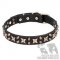 English Bulldog Collar with Awesome Stars and Cones
