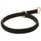 Braided Silent Leather Choke Collar for Bulldogs, Elegant Design