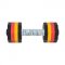 Plastic Dumbbell for Dogs with French Linen Covered Plank