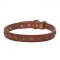 "Polar Star" Narrow Leather Dog Collar for English Bulldog