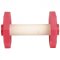 Dog Training Dumbbell with Red Weight Plates, 1.4 lbs