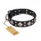 English Bulldog Collar "Smart Geometry" FDT Artisan in Black