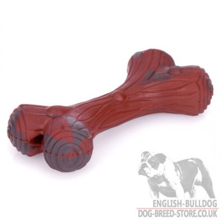 English Bulldog Puppy Toy Crunchy Bone "BEND-E-Branch"