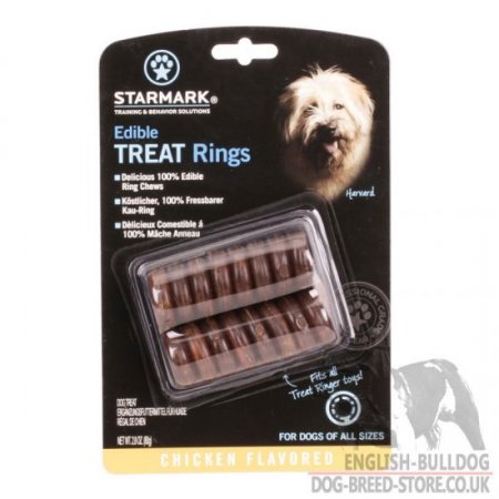 Bulldog Dry Dog Food "Edible TREAT Rings" with Chicken Flavor