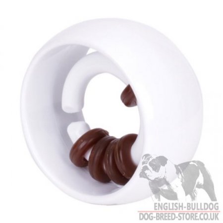 Bulldog Dog Toy Food Challenge "TREAT Ringer Orb"