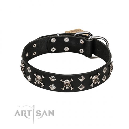 English Bulldog Collar "Fancy Rock-n-Roll Style" FDT Artisan