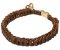 Leather Choke Collar Braided for English Bulldog, Dog Choker