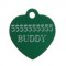 Bulldog ID Tag of Heart Shape with Custom-Made Engraving