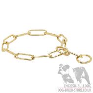 Fur Saver Collar of Brass for English Bulldog, American Bulldog