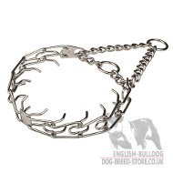 Bulldog Collar Prong of Chrome-Plated Steel, Smooth Surface Bulldog Collar Prong of Chrome-Plated Steel, Smooth Surface