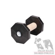 Dog Dumbbell of Wood and Plastic for Bulldog Training to Fetch