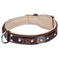 English Bulldog Leather Collar with Royal Nickel Hardware