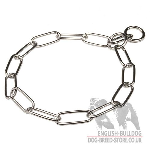 English Bulldog Collar, Long Links