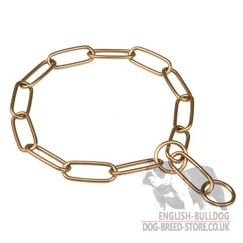 English Bulldog Dog Collar, Large Curogan Links