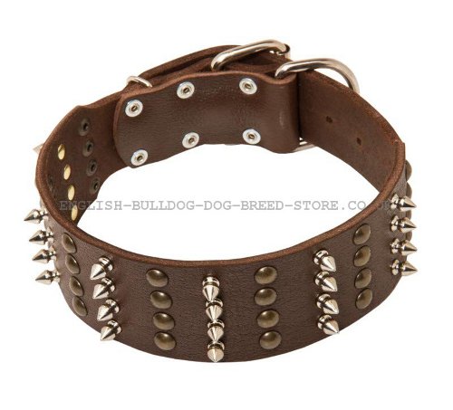 Leather Spiked Studded Dog Collar