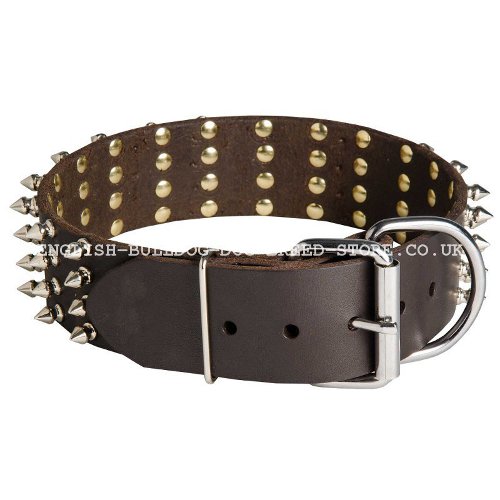 Wide Spiked Dog Collars UK