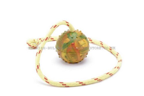 Rubber Dog Ball on Rope