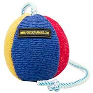 Dog Training Toy on Rope for Bulldog, Soft Ball of Large Size