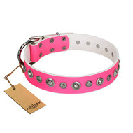 English Bulldog Girl Collar "Pink Faerie" FDT Artisan of Leather English Bulldog Girl Collar "Pink Faerie" FDT Artisan of Leather