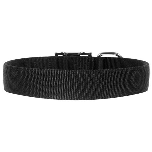 Extra Wide Nylon Dog Collar for English Bulldog Walks, Training