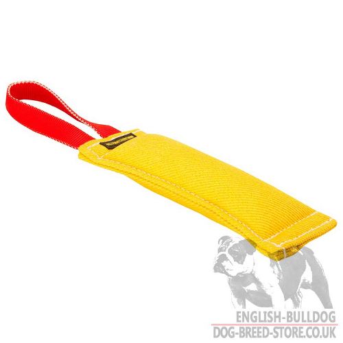 Dog Bite Tug with Handle for Bulldog, Training Tug French Linen - Click Image to Close