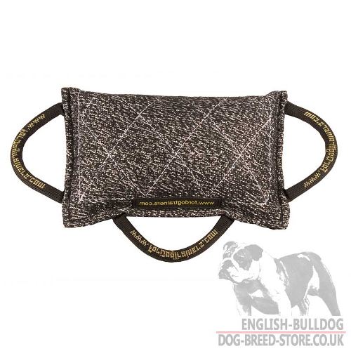 Bite Pillow with 3 Handles for British Bulldog, Dog Training Pad