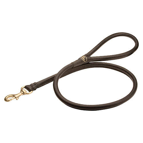 Extra Strong Dog Lead Round Leather for Bulldog (12 mm)