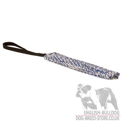 Puppy Training Bite Tug, Tug Toy French Linen for Bulldog Puppy