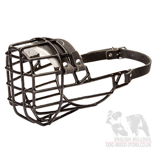 Wire Dog Muzzle Frostproof Rubber Covered for American Bulldog - Click Image to Close