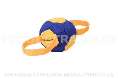Ball-Shaped Bite Dog Toy with Two Handles for English Bulldogs