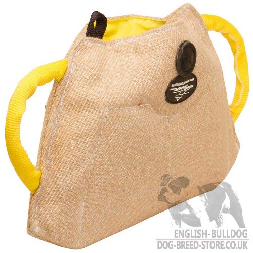 Bulldog Puppy Training Biting Pad of Jute, New Grip Builder