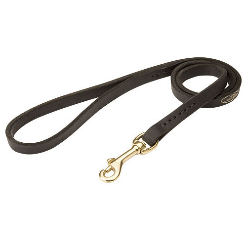 Dog Training and Walking Leather Leash for English Bulldog - Click Image to Close