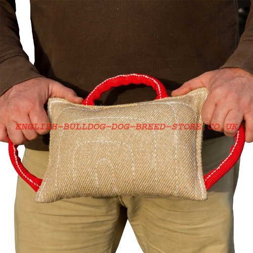 Dog Training Bite Pad, Pillow of Natural Jute for Bulldog - Click Image to Close