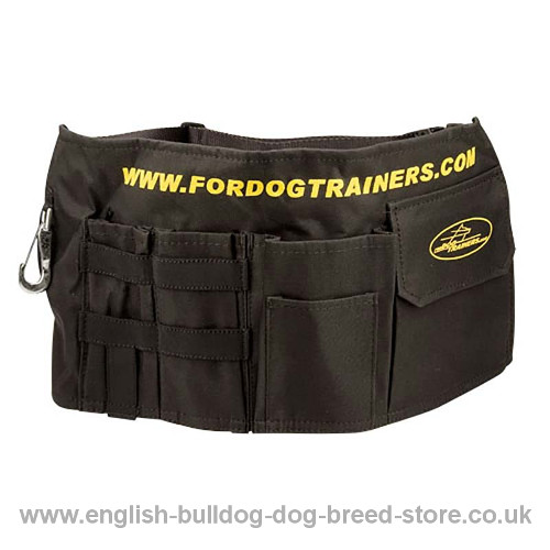 Dog Training Bag of Nylon with 5 Pockets and Snap Hook