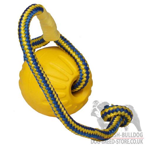 Bestseller! Dog Fetch Ball with Rope for Bulldog, Dura Foam Toy