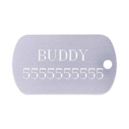 English Bulldog ID Tag Name Plate Custom Engraved for Dog Safety