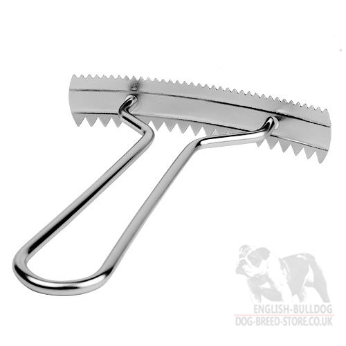 Bestseller! Dog Grooming Tool, Nickel-Plated Metal Rake for Bulldog Shedding - Click Image to Close