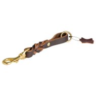 Leash for English Bulldog Control, Braided Leather Pull Tab Lead