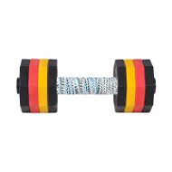 Plastic Dumbbell for Dogs with French Linen Covered Plank Plastic Dumbbell for Dogs with French Linen Covered Plank