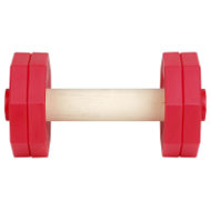 Dog Retrieving Dumbbell of Red Plastic and Wood for
Bulldog